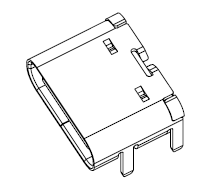 TYPE C USB 6PIN  板上型 4DIP TYPE 無翻邊